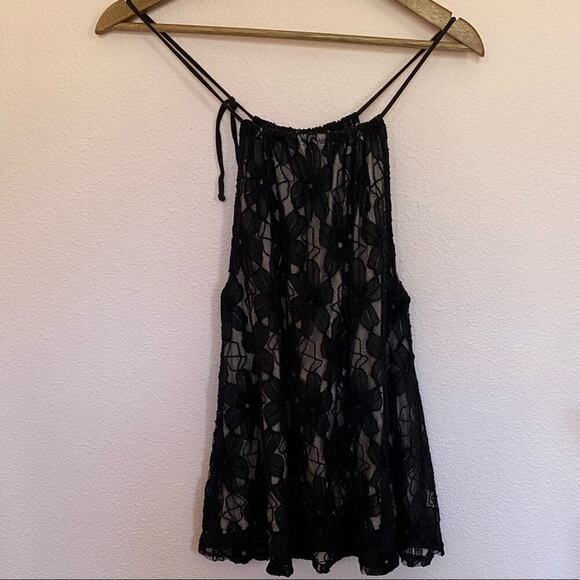 Be | Black & Cream Lace Halter Blouse | Size: S | NWOT - Picture 4 of 12